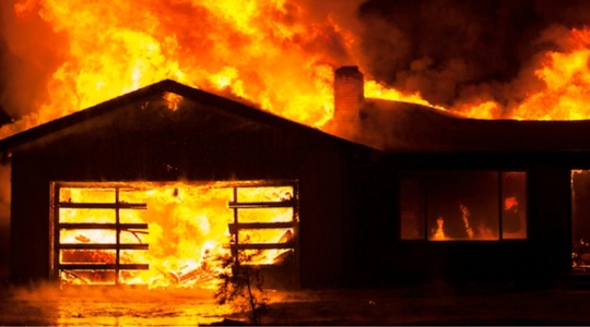 house on fire