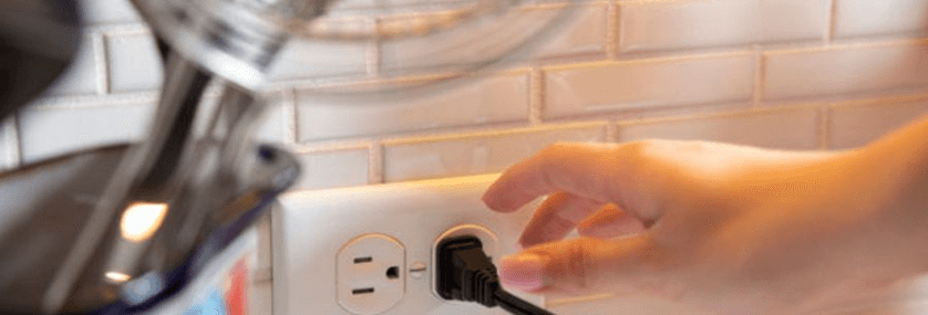 wall outlet in kitchen