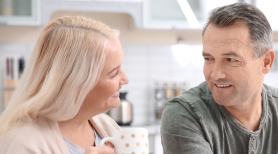 couple laughing