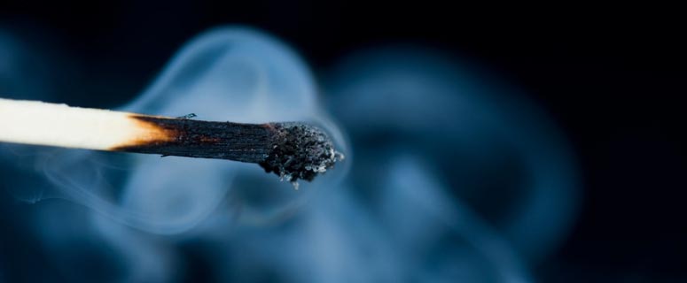 match burning out